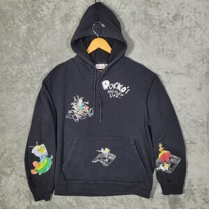 Rocko's Modern Life Hoodie Mens Medium Nickelodeon Pullover Cartoon 90s Retro